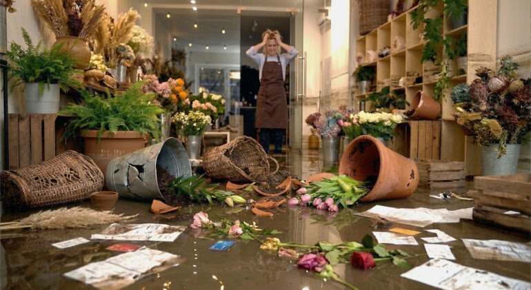 Commercial Services Florist Interior Flood 1
