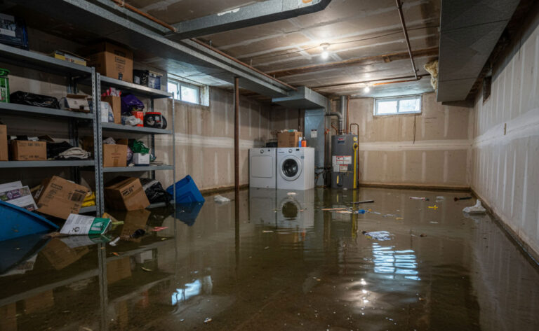 Sewage and Black Water Damage Sewer Line Flooded Basement